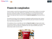 Tablet Screenshot of frasesdecumple.com